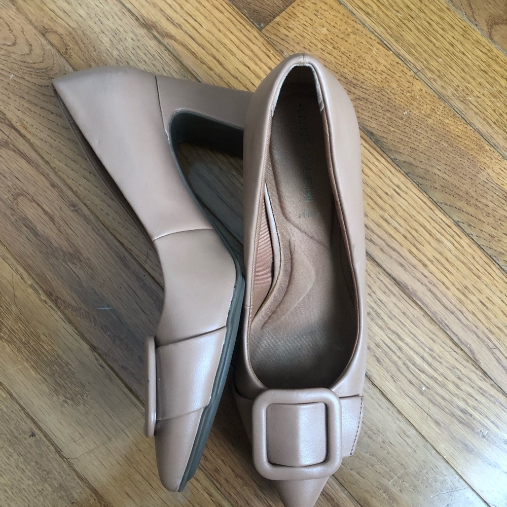 Anne Klein Tan Women's Heels with Buckle